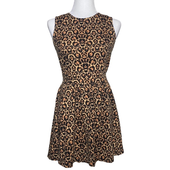 H&M Dresses & Skirts - Divided H&M Cheetah Print Skater Mini Dress Sz Medium